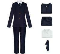 Hallojojo Miwa Kasumi Costume Donna Cosplay Anime Miwa Kasumi Uniforme Scolastiche Set Giacca Camicia Pantaloni Cravatta per Fancy Dress Up Halloween Carnevale Festa Compleanno Mascherata Costume