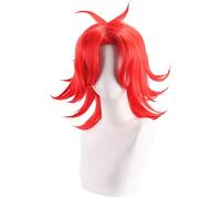 Hallojojo Niffty Cosplay Parrucca Donna Rosa Lunghezza Spalle Parrucca Fancy Dress Up Halloween Carnevale Festa Compleanno Mascherata Inferno Locanda Demone Niffty Cosutme Accessori Wig