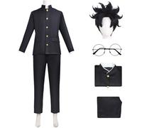 Hallojojo Okarun Costume Uomo Cosplay Dandadan Okarun Uniforme Scolastica Top Pantaloni Occhiali e Parrucca per Fancy Dress Up Halloween Carnevale Festa Mascherata Anime Show Dan da Dan Costume