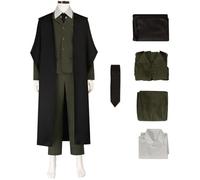 Hallojojo Remus John Lupin Costume Uomo Cosplay Magia Accademia Prof Lupin Uniforme Set Tunica Giacca Camicia Pantaloni Cravatta per Dress Up Halloween Carnevale Festa Compleanno Mascherata Costume