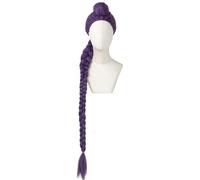 Hallojojo Rumi Cosplay Parrucca Donna 100CM Viola Lungo Coda di Cavallo Parrucca Fancy Dress Up KPop Demon Hunters Girlgroup Rumi Halloween Carnevale Festa Mascherata Costume Accessori Anime Show Wig