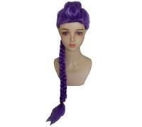 Hallojojo Rumi Cosplay Parrucca Donna Viola scuro 70CM Lungo Coda di Cavallo Parrucca Dress Up Halloween Carnevale Festa Mascherata KPop Demon Hunters Girlgroup Rumi Costume Accessori Wig