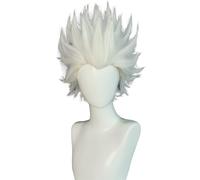 Hallojojo Ursula Cosplay Parrucca Donna 31CM Bianco Corto Parrucca Fancy Dress Up Halloween Carnevale Festa Compleanno Mascherata Sirena Strega Ursula Costume Accessori Anime Wig
