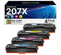 HALLOLUX 207X Cartucce toner Compatibile per HP 207X 207A per Color LaserJet Pro MFP M283fdw M282nw M283fdn M255dw M255nw W2210X W2211X W2212X W2213X (Nero Ciano Giallo Magenta, 4-Pack)