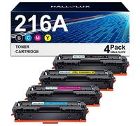 HALLOLUX 216A Cartucce Toner Compatibili per HP 216A per Color LaserJet Pro MFP M183fw M182n M182nw M183fdw M155dw M155nw W2410A W2411A W2412A W2413A (Nero Ciano Giallo Magenta, 4-Pack)