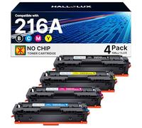 HALLOLUX 216A Cartucce Toner Compatibili per HP 216A per Color LaserJet Pro MFP M183fw M182n M182nw M183fdw M155dw M155nw W2410A W2411A W2412A W2413A (Nero Ciano Giallo Magenta, 4-Pack)