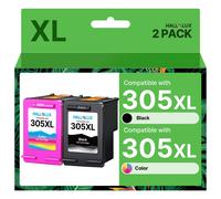 HALLOLUX 305XL Nero e Colore Sostituzione per HP 305 XL per DeskJet 2720 2720e 2
