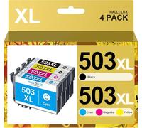 HALLOLUX 503XL Compatibili per Cartucce Epson 503 XL Multipack per Expression Home XP-5200 XP-5205 XP5200 XP5205 Workforce WF-2960DWF WF-2960 WF-2965 WF2965DWF (4-Pack)