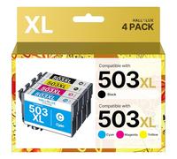 HALLOLUX 503XL Compatibili per Epson 503 XL Cartucce Multipack per Expression Home XP-5200 XP-5205 XP5200 XP5205 Workforce WF-2960 WF-2965 WF2960 WF2965 WF-2960DWF WF-2965DWF (4-Pack)