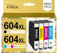 HALLOLUX 604XL Multipack Cartucce 604XL Compatibile con Epson 604 Cartucce 604XL per Epson XP 2205 Cartucce per Epson XP 3200 Cartucce XP 4200 XP 3205 XP 4205 Workforce WF2935 (confezione da 4)