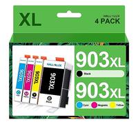 HALLOLUX 903XL Compatibili per Cartucce HP 903 XL Multipack per Officejet 6950 6951 Pro 6960 6970 6974 (Nero Ciano Magenta Giallo, 4-Pack)