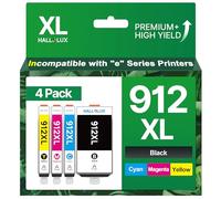 HALLOLUX 912XL Cartucce Compatibili per HP 912 XL Multipack per OfficeJet 8010 8012 8013 8014 8015 8017 8018 per OfficeJet Pro 8022 8023 8024 8025 8030 (Nero Ciano Giallo Magenta, 4-Pack)