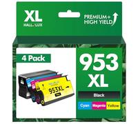 HALLOLUX 953XL Compatibili per Cartucce HP 953 XL 953XL Multipack per HP OfficeJet Pro 7720 7740 8715 8710 8210 8730 7730 8720 8725 (Nero Ciano Magenta Giallo, 4-Pack)