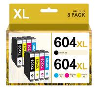 HALLOLUX Cartucce 604 XL compatibili con Epson 604 Cartucce 604XL Multipack per Epson XP 2205 Cartucce per Epson XP 3200 Cartucce XP 4200 XP 3205 XP 4205 Workforce WF 2930 (confezione da 8)