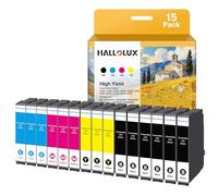HALLOLUX Cartucce d'inchiostro 603XL, confezione da 15 pezzi, compatibili con Epson 603 XL, per stampanti Epson Expression Home XP-3100 XP-4100 XP-2100 XP-2105 XP-3105 Workforce WF-2810 WF-2820 WF