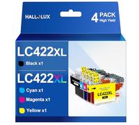 HALLOLUX LC422XL Cartucce Compatibili per Brother LC422 XL, 3000 Pagine Alta Capacità, per Brother MFC-J5740DW MFC-J5340DW MFC-J6540DW MFC-J6940DW MFC-J5345DW (Nero Ciano Magenta Giallo, 4-Pack)