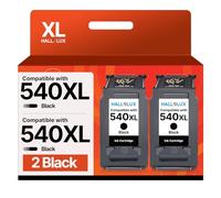 HALLOLUX PG-540XL Nero Cartucce d'inchiostro Sostituzione per Canon 540 XL PG 540 XL per Canon TS5150 Pixma MG3600 MG3650 MX475 MX535 MG3500 MG3550 (2 Pack)