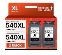 HALLOLUX PG-540XL Nero Cartucce d'inchiostro Sostituzione per Canon 540 XL PG 540 XL per Canon TS5150 Pixma MG3600 MG3650 MX475 MX535 MG3500 MG3550 (2 Pack)