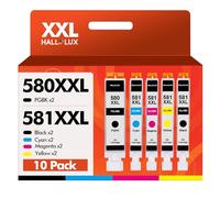 HALLOLUX PGI-580 CLI-581XXL Cartucce compatibili per Canon 580 581 Cartucce Multipack per Canon TS705 TR8550 TS6150 TR7550 TS6250 TR8500 TS8251 TS6350 TS9550 TS6151 TS951(1) -Pack