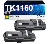 HALLOLUX TK1160 TK-1160 Toner nero compatibile per Kyocera TK-1160 per Kyocera Ecosys P2040DN P2040DW (nero, confezione da 2, TK1160 TK-1160)