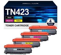 HALLOLUX TN423 TN-423 Toner Compatibile per Brother TN-423 Toner Multipack TN421 TN-421 per Brother MFC-L8690CDW HL-L8260CDW DCP-L8410CDW HL-L8360CDW (Nero Ciano Magenta Giallo, 4-Pack)