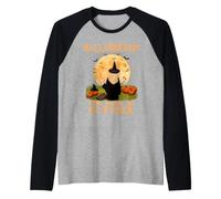Halloqueens Queens Are Born in October Birthday Halloween Maglia con Maniche Raglan