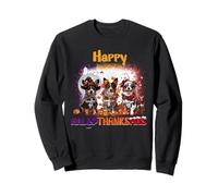 HalloThanksMas Australian Cattle Dog Spooky Thankful Merry Felpa