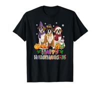 Hallothanksmas Boxer Cani Halloween Natale Zucca Maglietta