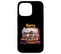 HalloThanksMas Miniature Schnauzer Spooky Thankful Merry Custodia per iPhone 14 Pro Max