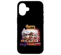 HalloThanksMas Miniature Schnauzer Spooky Thankful Merry Custodia per iPhone 16