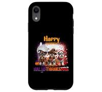 HalloThanksMas Miniature Schnauzer Spooky Thankful Merry Custodia per iPhone XR