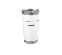 Hallowed Be Thy Gains Cross - Gesù minimalista allenamento in palestra Bicchiere termico in acciaio inox doppia parete