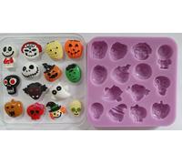 Halloween 003 Stampo IN Silicone Per Torta Topper, Resina, Cioccolato Ecc.