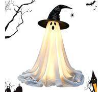 Halloween 145cm Light Up Ghost Outdoor Decor with Witch Hat