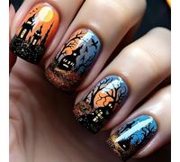 Halloween 24 Riutilizzabili Falsi con Zucca Fantasma Web Modelli per Donne Accessori per Costumi Finti Staccabili