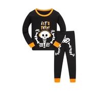 Halloween 2Pz Set Completo Sportivo Bambino Stampa di Scheletro Tuta Neonato Unisex Vestito Halloween Bambino Maglietta Maniche Lunghe+Pantaloni con Elastico in Vita Comfort