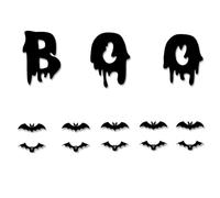 Halloween 3D Lighted Bats - LED Bat Wall Stickers, Party Decorations, And Outdoor Yard Lights for Spooky Halloween Ambiance (Style D)