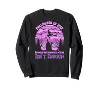 Halloween a luglio Funny Spooky Witch Flying Moon Scene Felpa