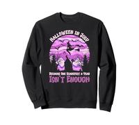 Halloween a luglio Funny Spooky Witch Flying Moon Scene Felpa