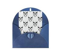 Halloween a tema monocromatico testa di scheletro stampa festa amore fibbia perla buste di carta saluto verticale pensando di te carte 15,2 x 10,2 cm