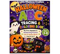 Halloween ABC Tracing & Coloring Book: My First Alphabet & Handwriting Practice: Cute & Spooky Words from A to Z