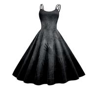 Halloween Abito Donna,Medievale Donna Curvy Gotico Vestito da Sera Costume Strega Vampiro Sposa Medievale Vintage Oversize Lunghi per Gioco di Ruolo