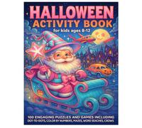 Halloween Activity Book for Kids Ages 8-12: 100+ Halloween Activity Pages For Kids With Word Searches, Track The Line, Color By Numbers, Mazes, Spot ... Count and Color, Coloring Pages and More.