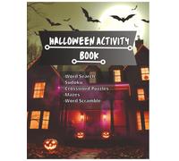 Halloween Activity Book: Word Search, Sudoku, Crossword Puzzles, and Word Scramble