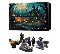 Halloween Advents Calendar 2025, 24-Day Surprised Box,Halloween Skulls and Mummies Countdown Calendar,Resurrection Day Horror Resin Figurine,Halloween Figurine