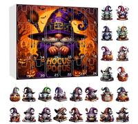 Halloween Advents Calendar 2025, Halloween 2D Gnome Countdown Calendar,24-Day Surprised Box,Home Kitchen Display,Party Supply Gift Idea,Teens Boys Girls Kids (C, One Size)