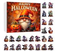 Halloween Advents Calendar 2025, Halloween 2D Gnome Countdown Calendar,24-Day Surprised Box,Home Kitchen Display,Party Supply Gift Idea,Teens Boys Girls Kids (G, One Size)