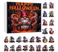 Halloween Advents Calendar 2025, Halloween 2D Gnome Countdown Calendar,24-Day Surprised Box,Home Kitchen Display,Party Supply Gift Idea,Teens Boys Girls Kids (I, One Size)