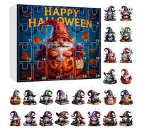 Halloween Advents Calendar 2025, Halloween 2D Gnome Countdown Calendar,24-Day Surprised Box,Home Kitchen Display,Party Supply Gift Idea,Teens Boys Girls Kids (E, One Size)