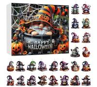 Halloween Advents Calendar 2025, Halloween 2D Gnome Countdown Calendar,24-Day Surprised Box,Home Kitchen Display,Party Supply Gift Idea,Teens Boys Girls Kids (B, One Size)